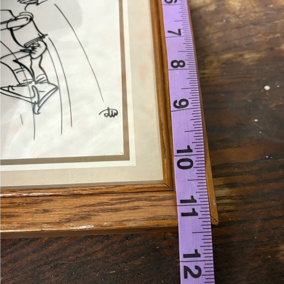 Vintage Framed Basketball Sketch - Picture 4 of 5